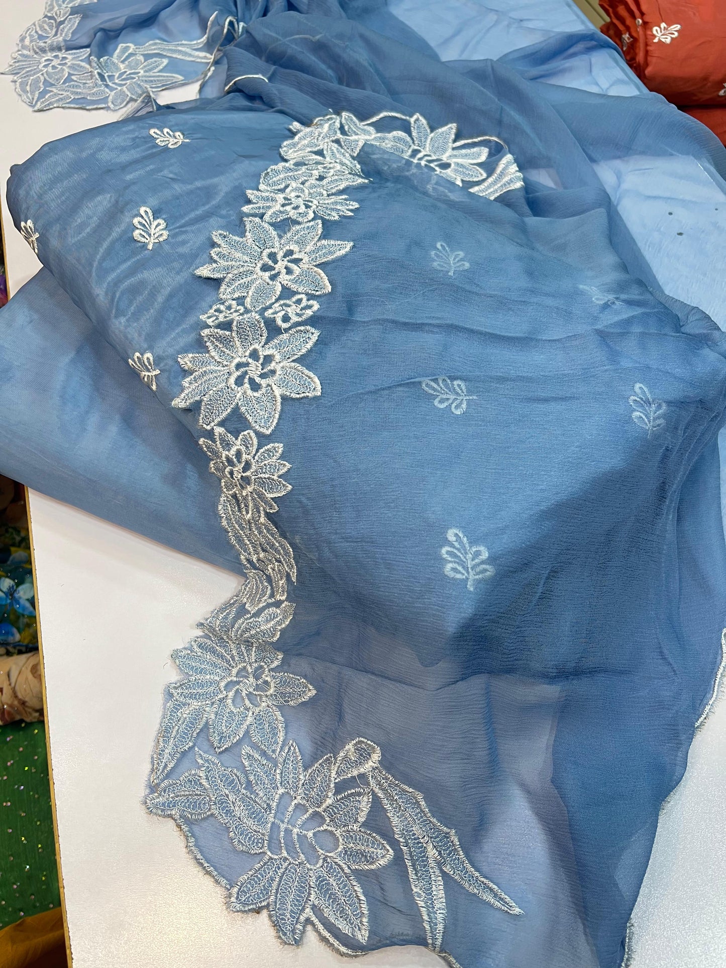 3 Piece Stitched Silk Dress - Ready To Wear