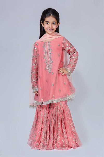 3 Piece Stitched Kids Dress - Ready To Wear