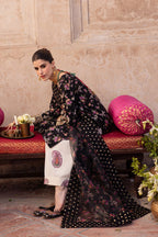 3 Piece Stitched Silk Dress - Ready To Wear