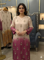 3 Piece Stitched Silk Dress - Ready To Wear