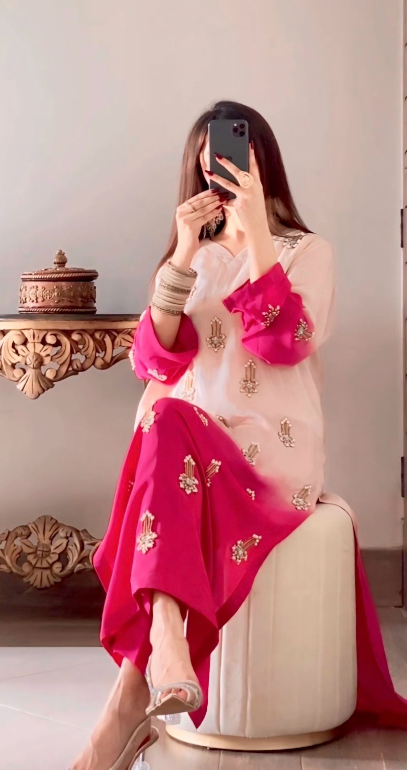 3 Piece Stitched Silk Dress - Ready To Wear