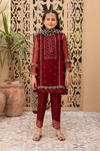 3 Piece Stitched Kids Dress - Ready To Wear