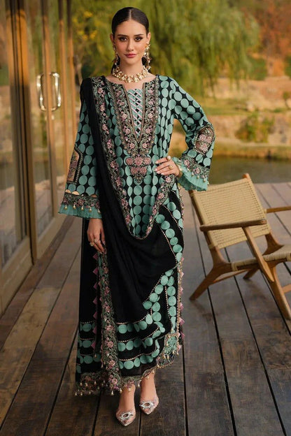 3 Piece Stitched Luxury Lawn Suit - Ready To Wear