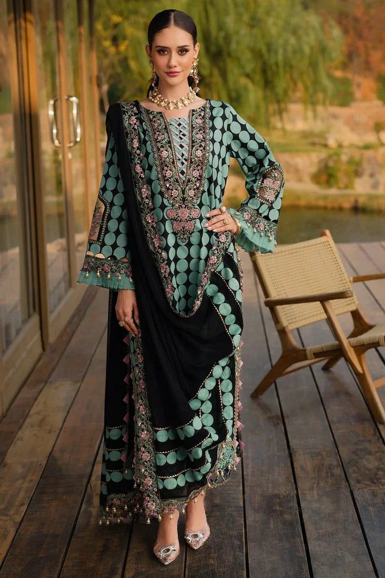 3 Piece Stitched Luxury Lawn Suit - Ready To Wear