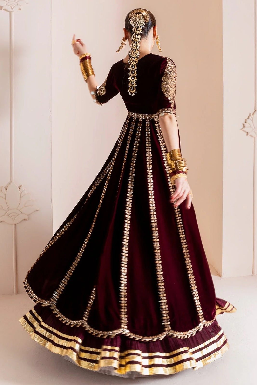 3 Piece Stitched Velvet Dress - Ready To Wear