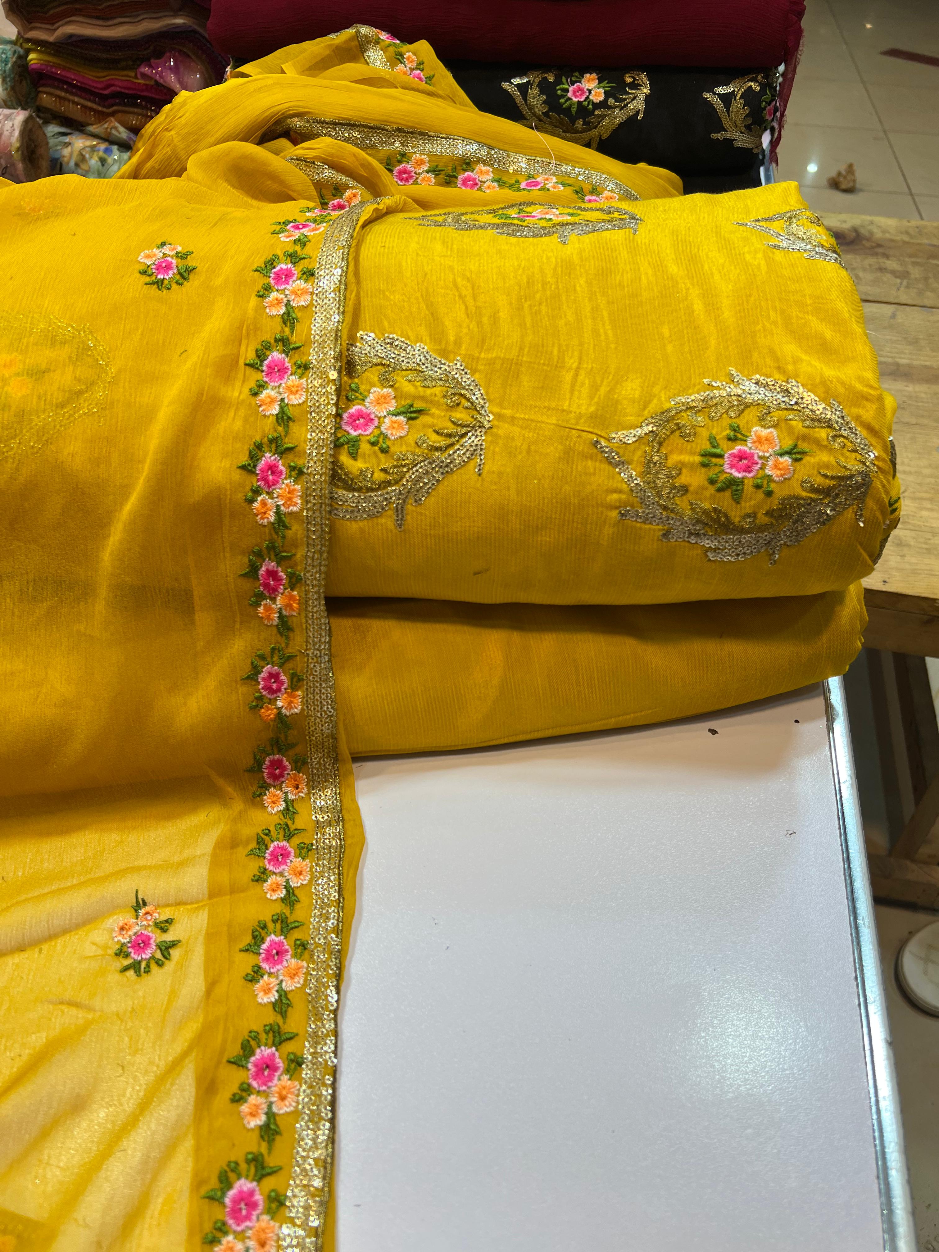 3 Piece Stitched Embroidered Dress - Ready To Wear