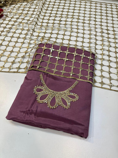 3 Piece Stitched Silk Dress - Ready To Wear