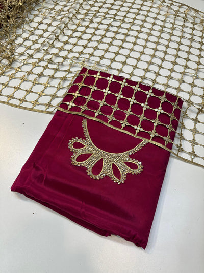 3 Piece Stitched Silk Dress - Ready To Wear