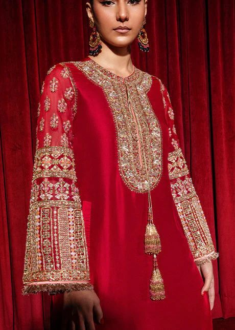 3 Piece Stitched Silk Dress - Ready To Wear
