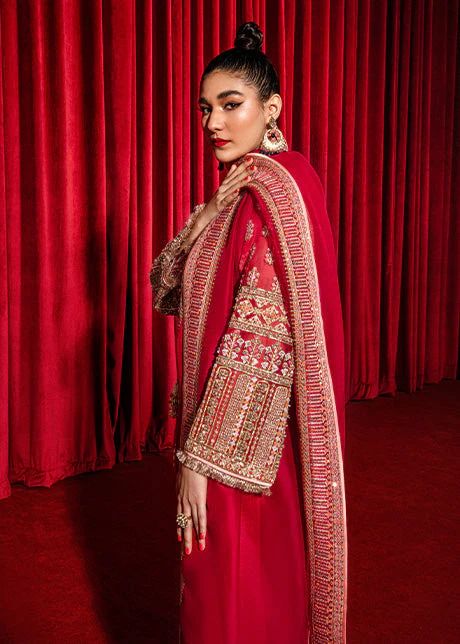 3 Piece Stitched Silk Dress - Ready To Wear