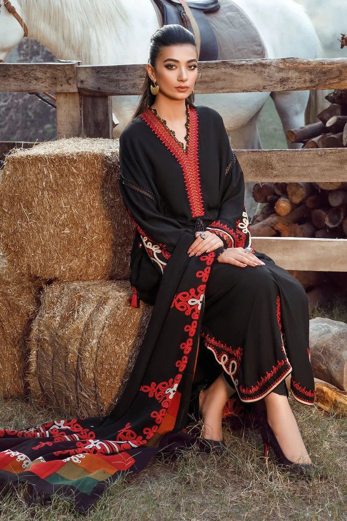 3 Piece Stitched Embroidered Dress - Ready To Wear