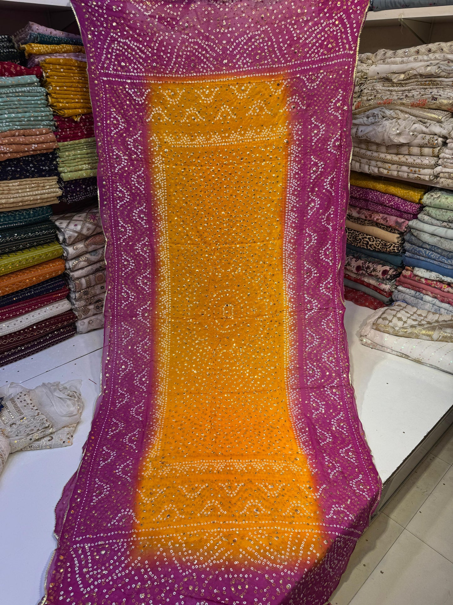 Chunri Dupatta in 2 tone colour