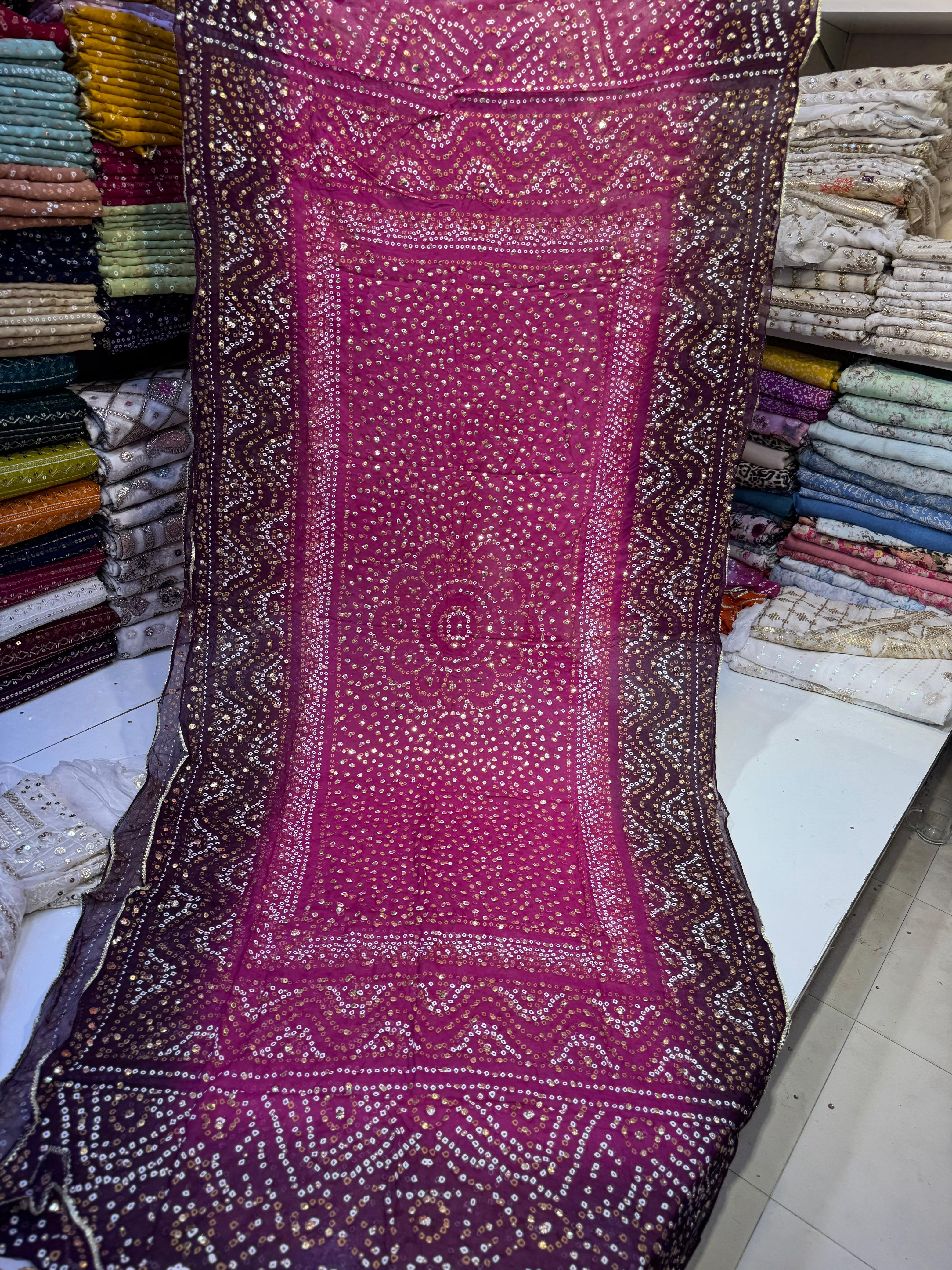 Chunri Dupatta in 2 tone colour