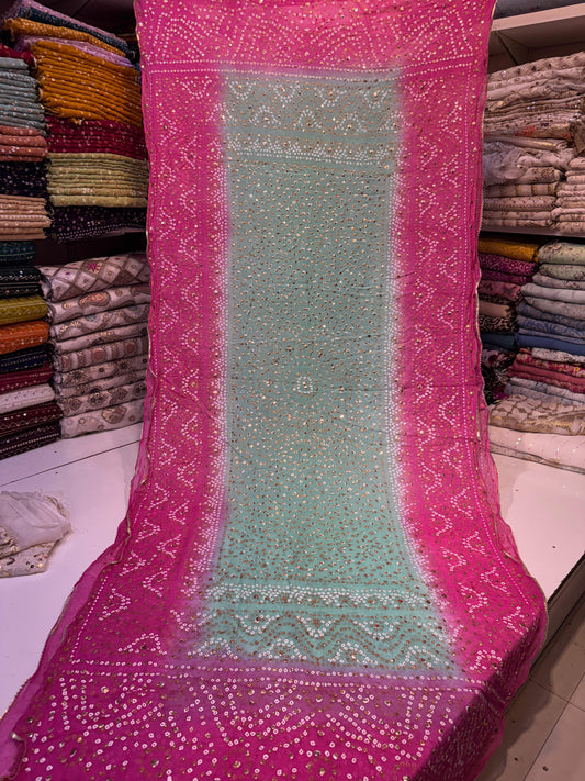 Chunri Dupatta in 2 tone colour