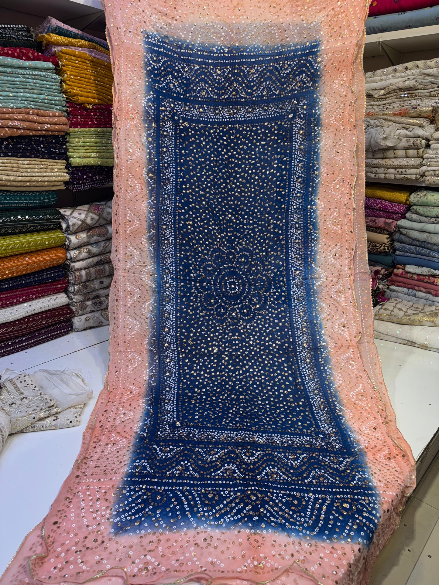 Chunri Dupatta in 2 tone colour