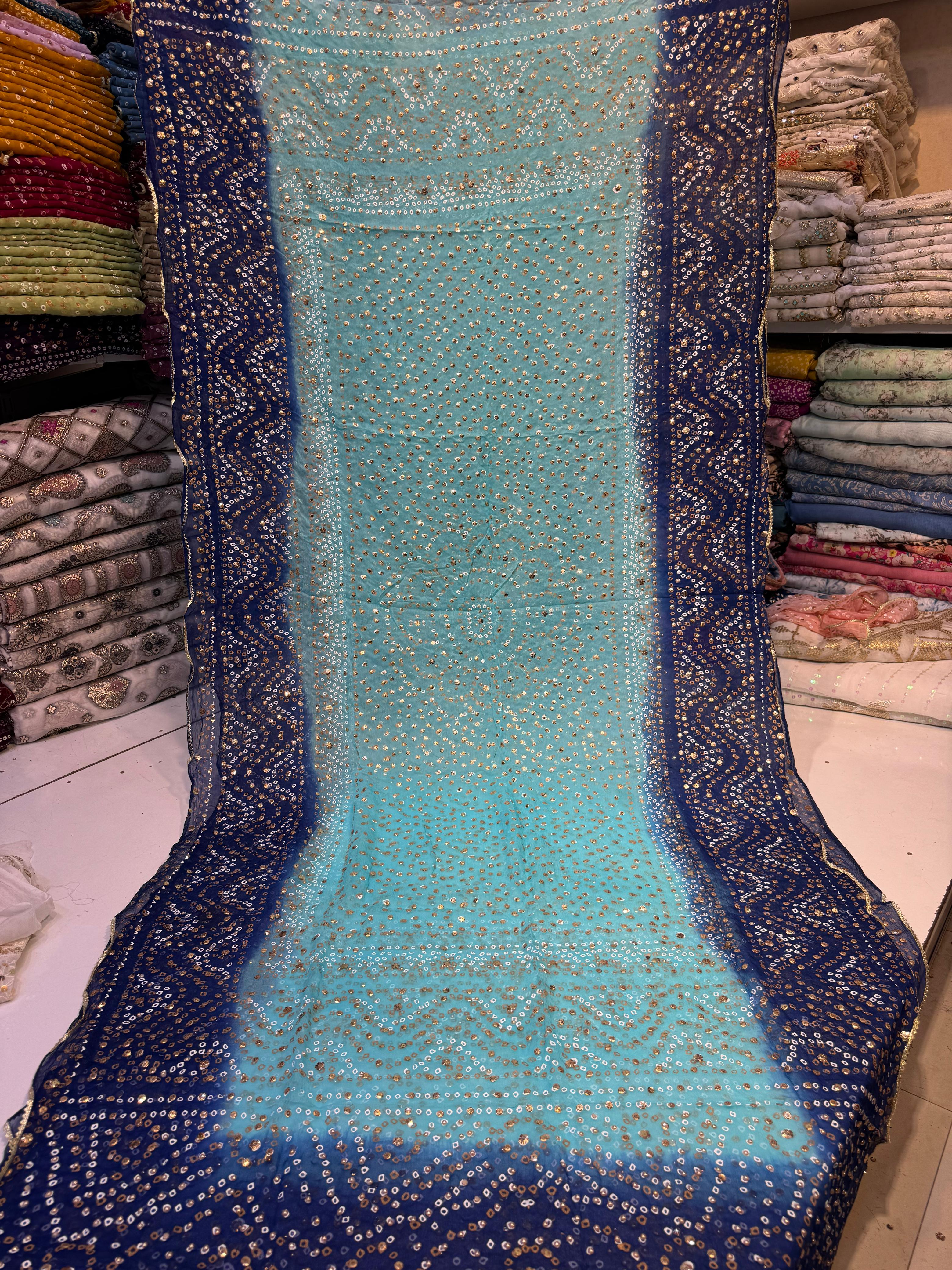 Chunri Dupatta in 2 tone colour