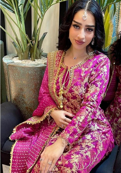 3 Piece Stitched Organza Suit - Ready To Wear