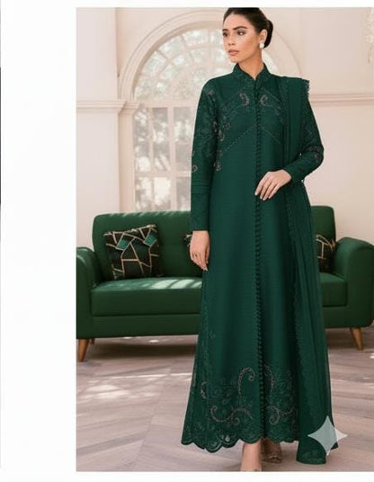 3 Piece Stitched Embroidery Dress - Ready To Wear