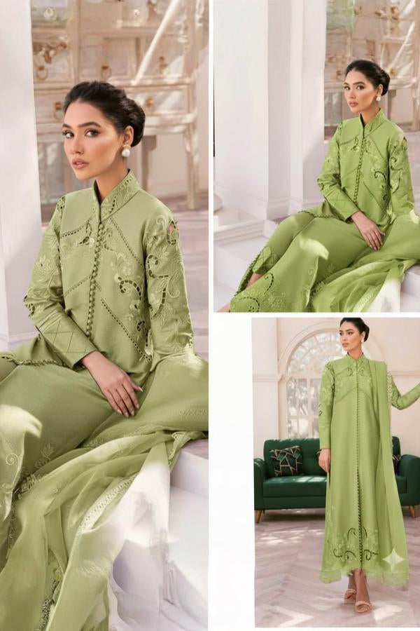 3 Piece Stitched Embroidery Dress - Ready To Wear