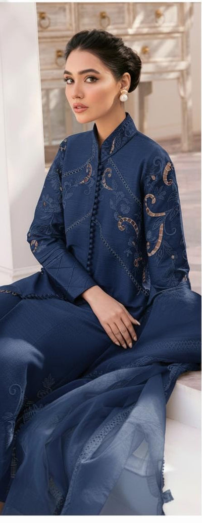 3 Piece Stitched Embroidery Dress - Ready To Wear