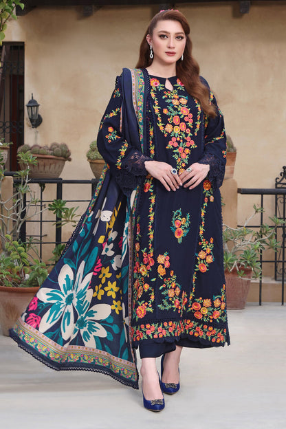 3 Piece  Stitched Dhank Suit - Ready  to Wear