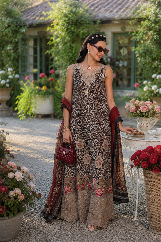 Luxury Silk Embroidered Silk 3-Piece Suit Ready to Wear