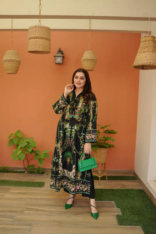 03-Piece Printed Silk Suit | Ready To Wear