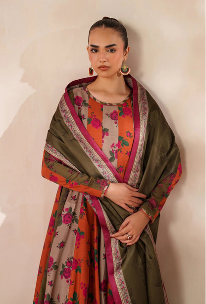3 Piece Stitched Silk Suit - Ready to Wear