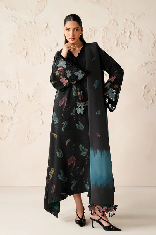 03-Piece Printed Lawn Suit With Chiffon Dupatta | Ready To Wear