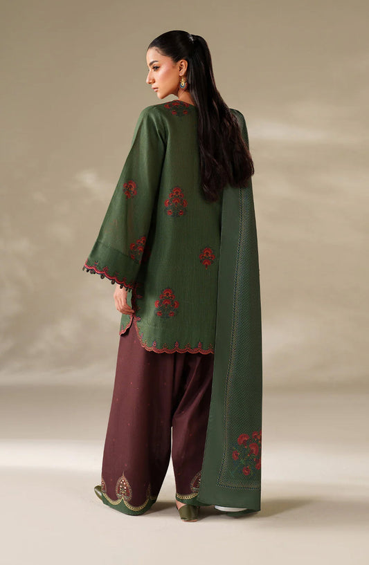 3Piece Heavy Embroidered Lawn Dress Ready To Wear