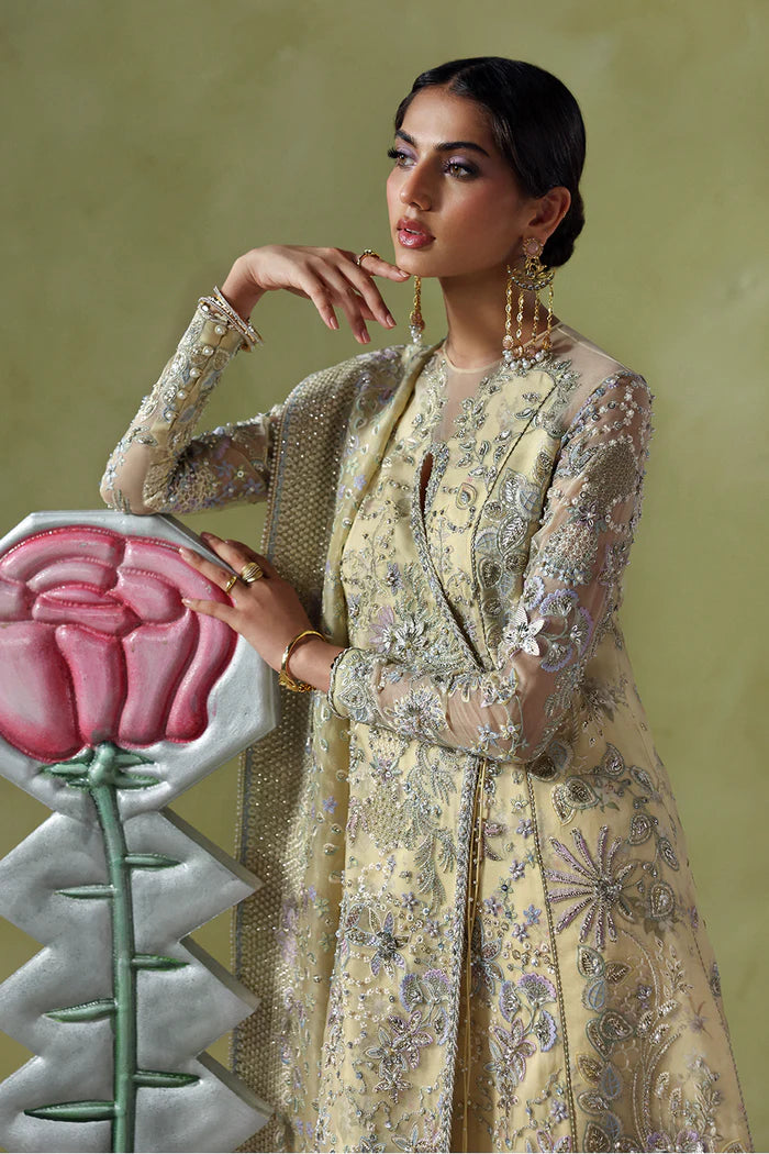 03-Piece Embroidered Hand Embellished With Organza Dupatta - Ready To Wear