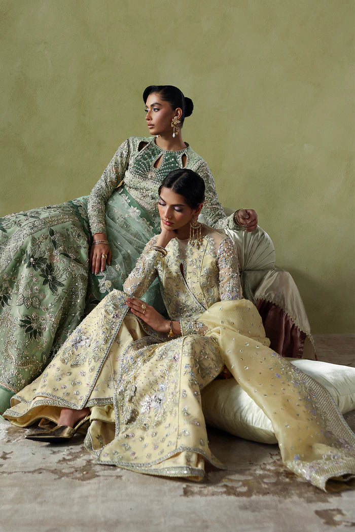 03-Piece Embroidered Hand Embellished With Organza Dupatta - Ready To Wear