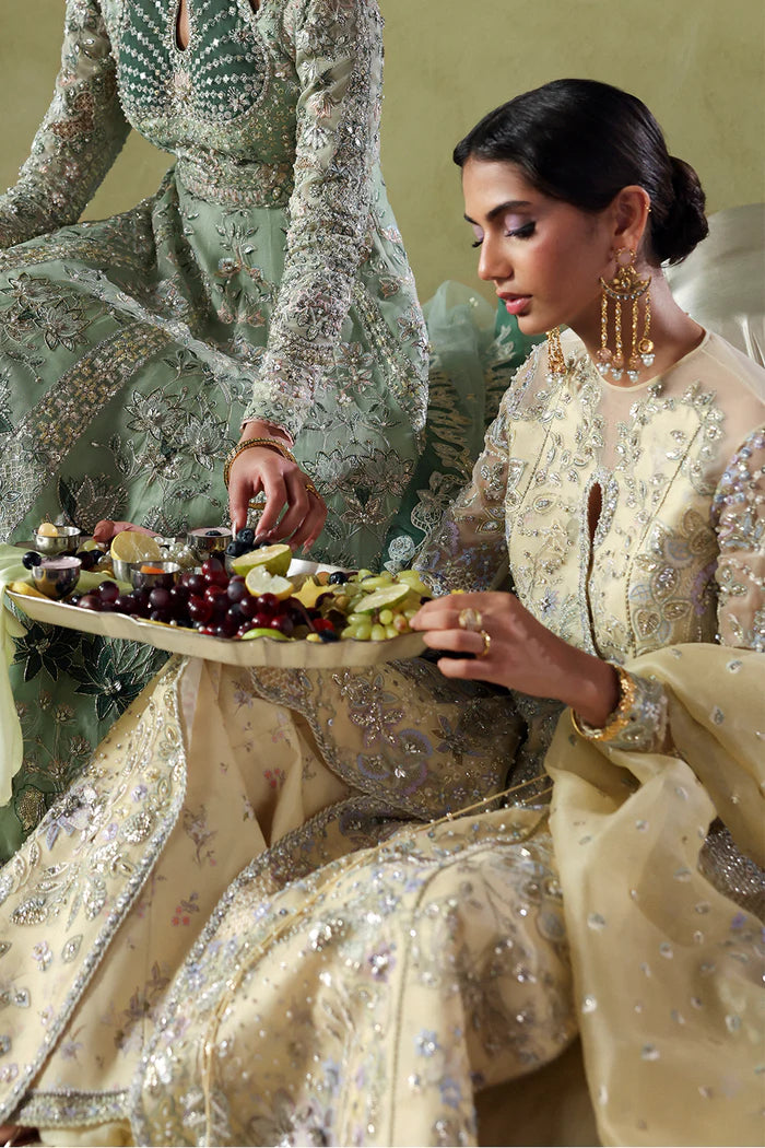 03-Piece Embroidered Hand Embellished With Organza Dupatta - Ready To Wear
