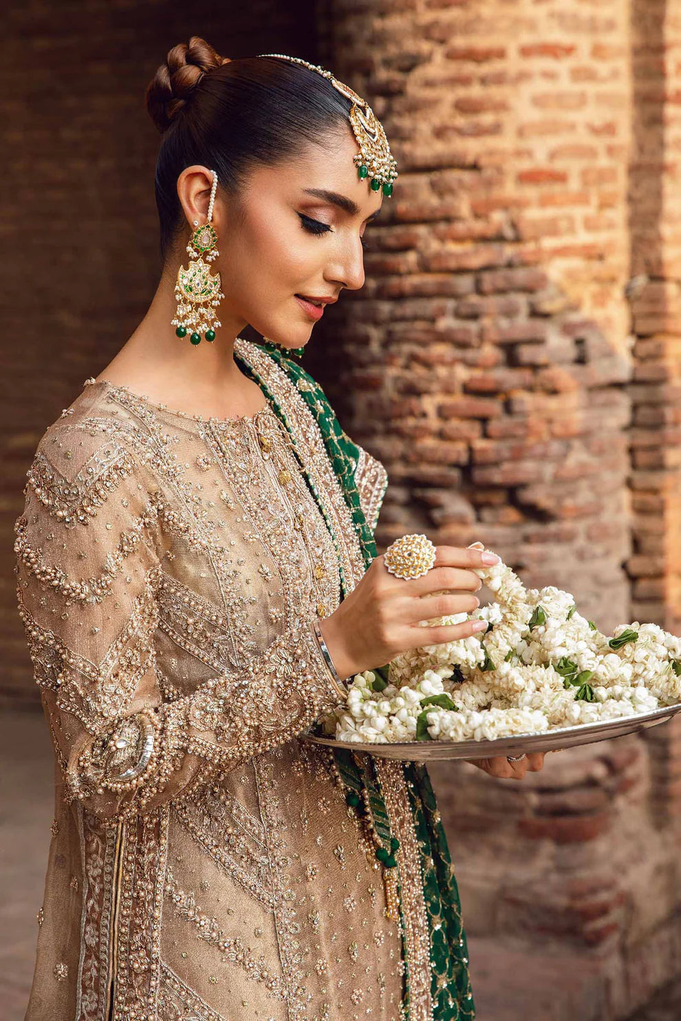 03-Piece Organza Suit With Embroidery - Ready To Wear