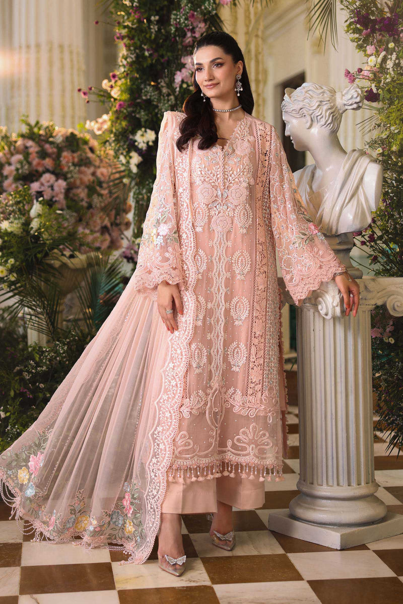 03-Piece Chiffon Suit With Heavy Embroidery - Ready To Wear