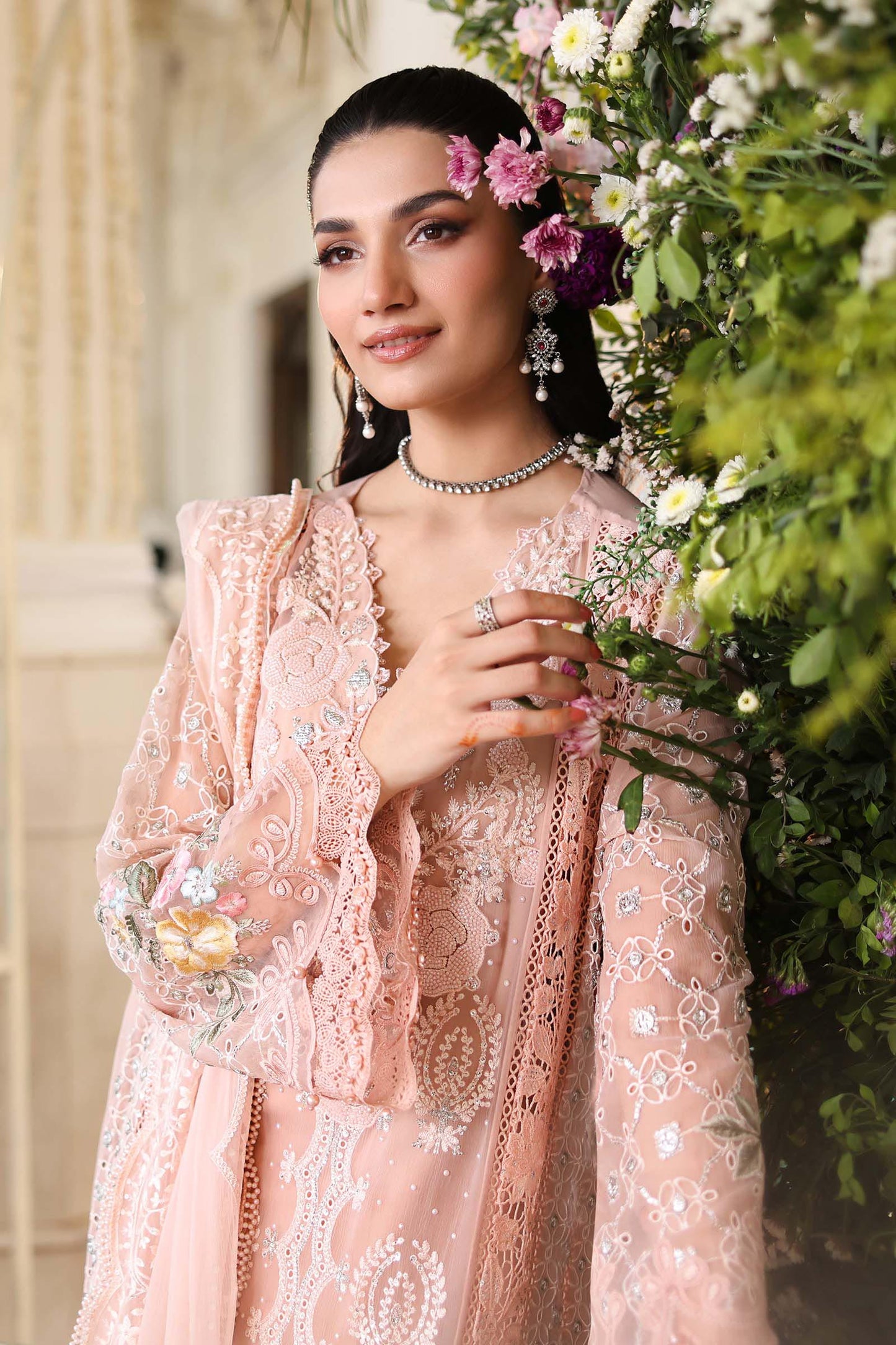 03-Piece Chiffon Suit With Heavy Embroidery - Ready To Wear