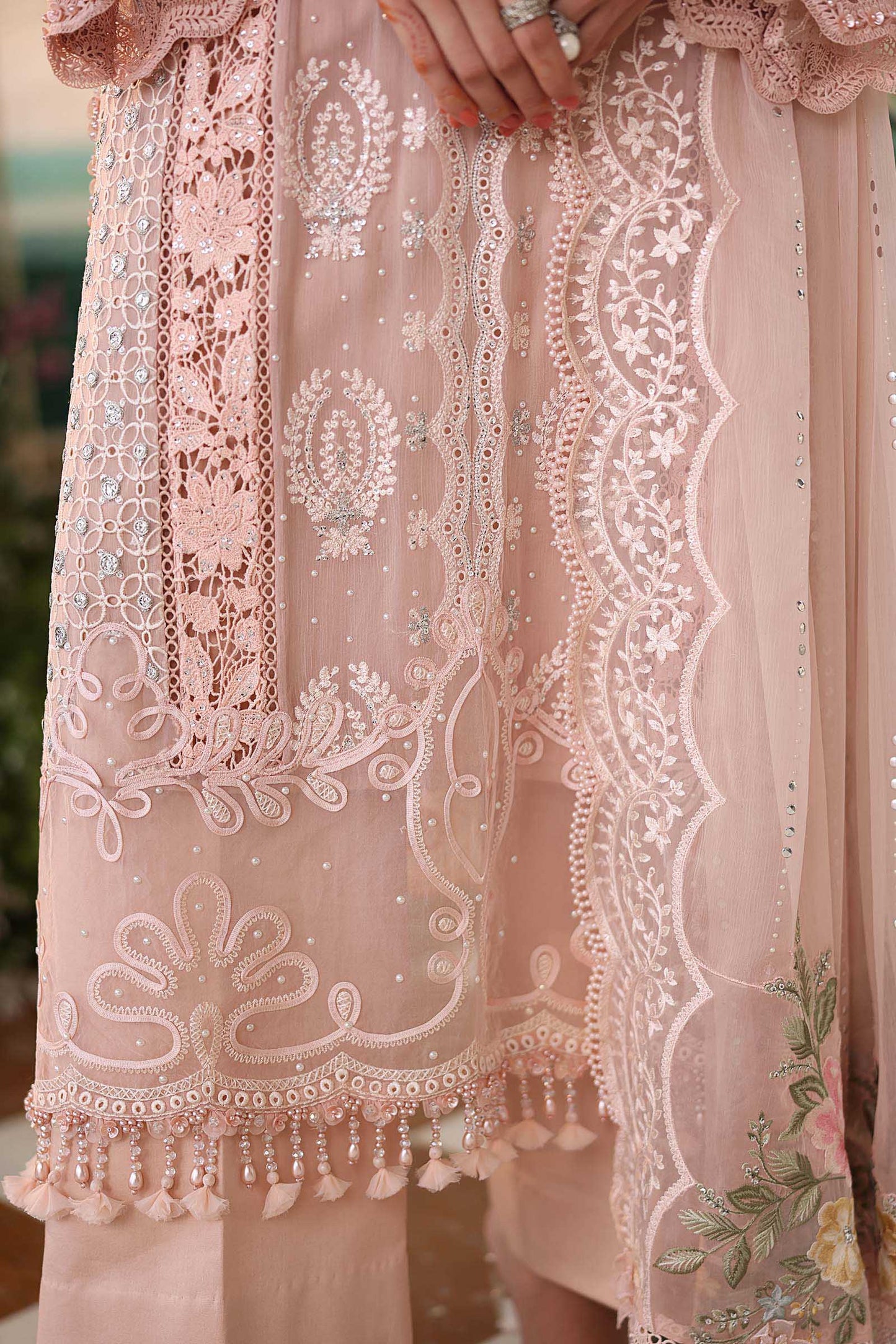 03-Piece Chiffon Suit With Heavy Embroidery - Ready To Wear