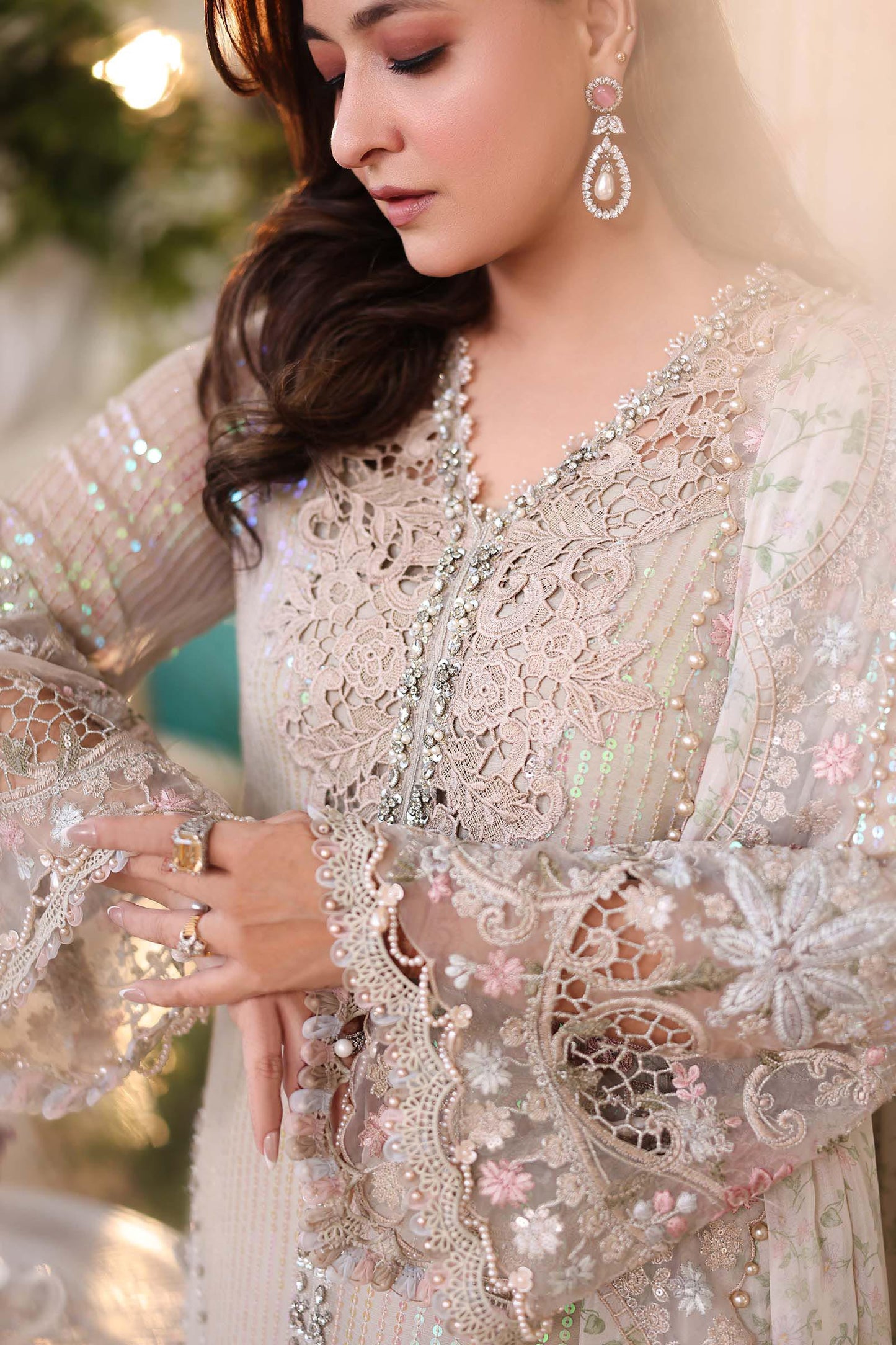 03-Piece Chiffon Suit With Heavy Embroidery - Ready To Wear