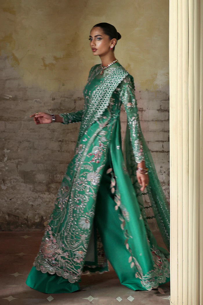 03-Piece Embroidered Hand Embellished With Net Dupatta - Ready To Wear