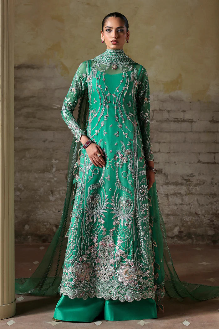 03-Piece Embroidered Hand Embellished With Net Dupatta - Ready To Wear