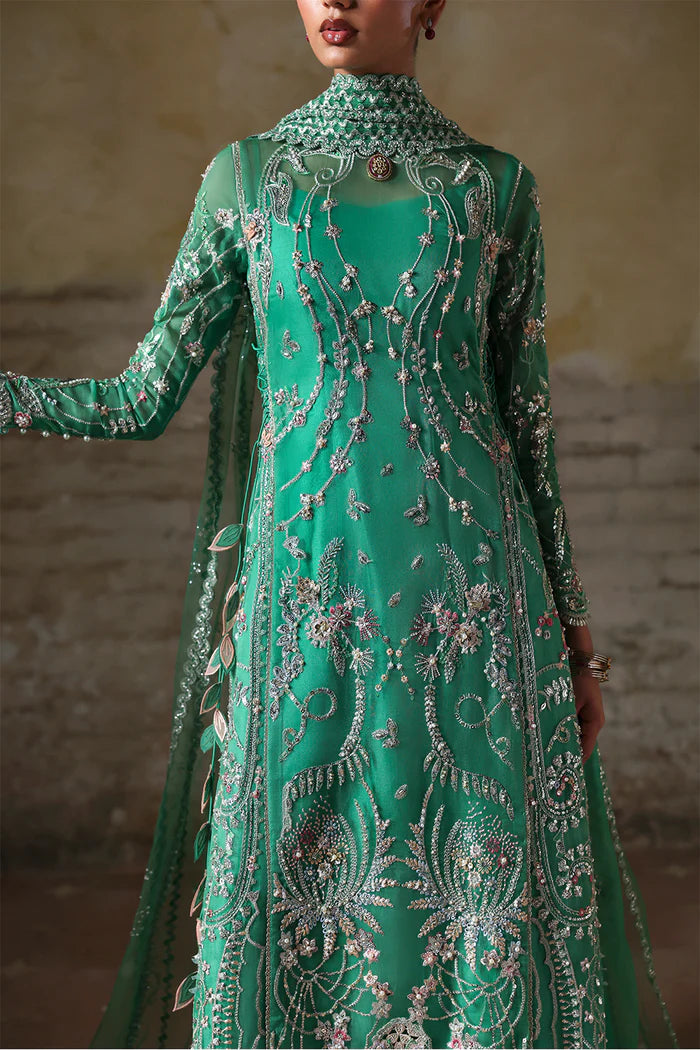 03-Piece Embroidered Hand Embellished With Net Dupatta - Ready To Wear