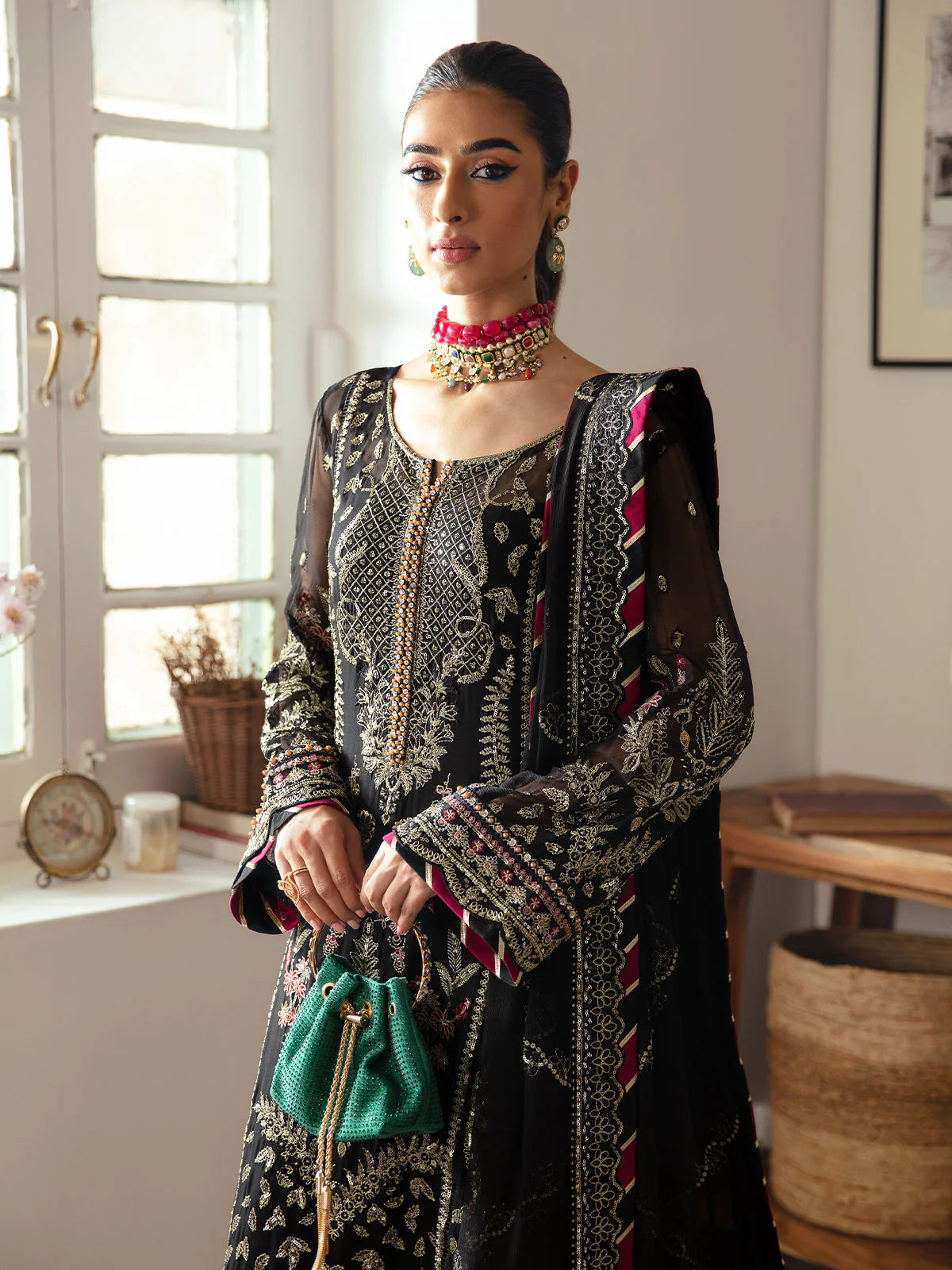 03-Piece Heavy Embroidery Chiffon Suit | Ready To Wear