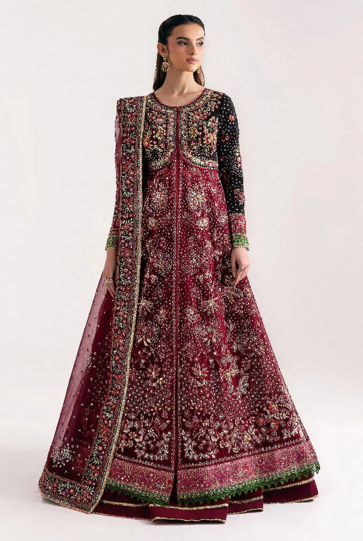 03-Piece Fully Embroidered Rawsilk Bodice With Organza Dupatta - Ready To Wear