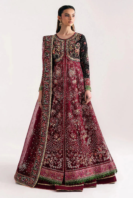 03-Piece Fully Embroidered Rawsilk Bodice With Organza Dupatta - Ready To Wear