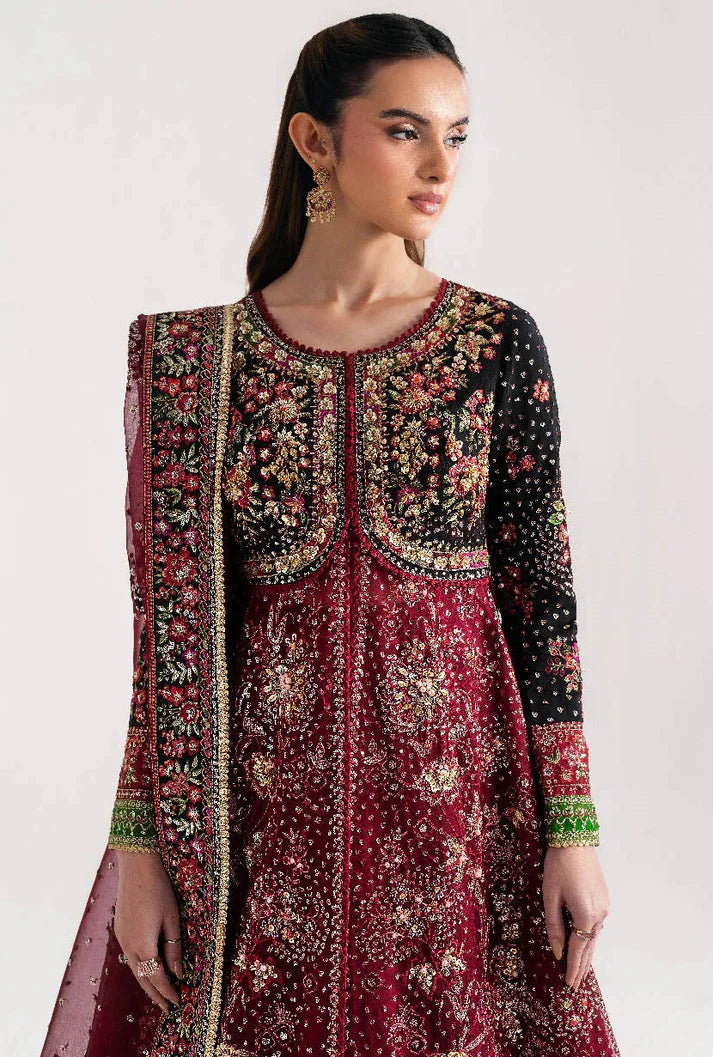03-Piece Fully Embroidered Rawsilk Bodice With Organza Dupatta - Ready To Wear