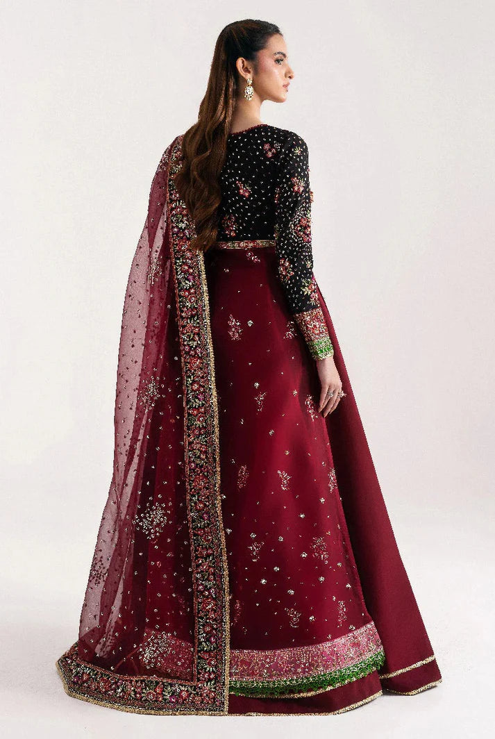 03-Piece Fully Embroidered Rawsilk Bodice With Organza Dupatta - Ready To Wear