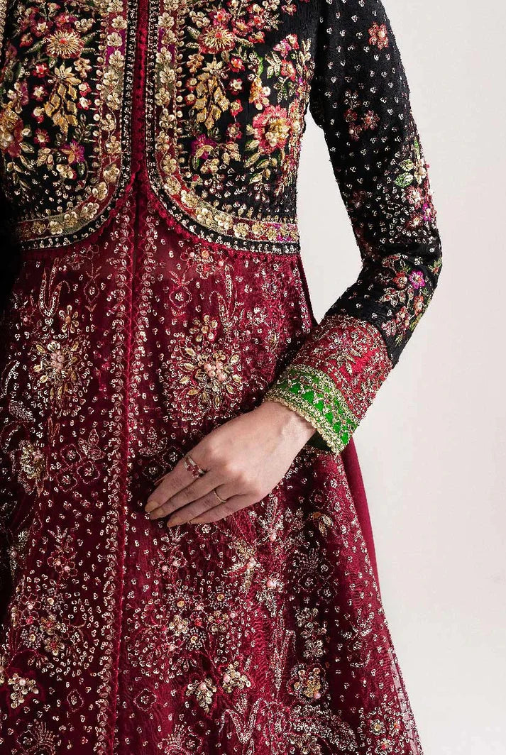 03-Piece Fully Embroidered Rawsilk Bodice With Organza Dupatta - Ready To Wear