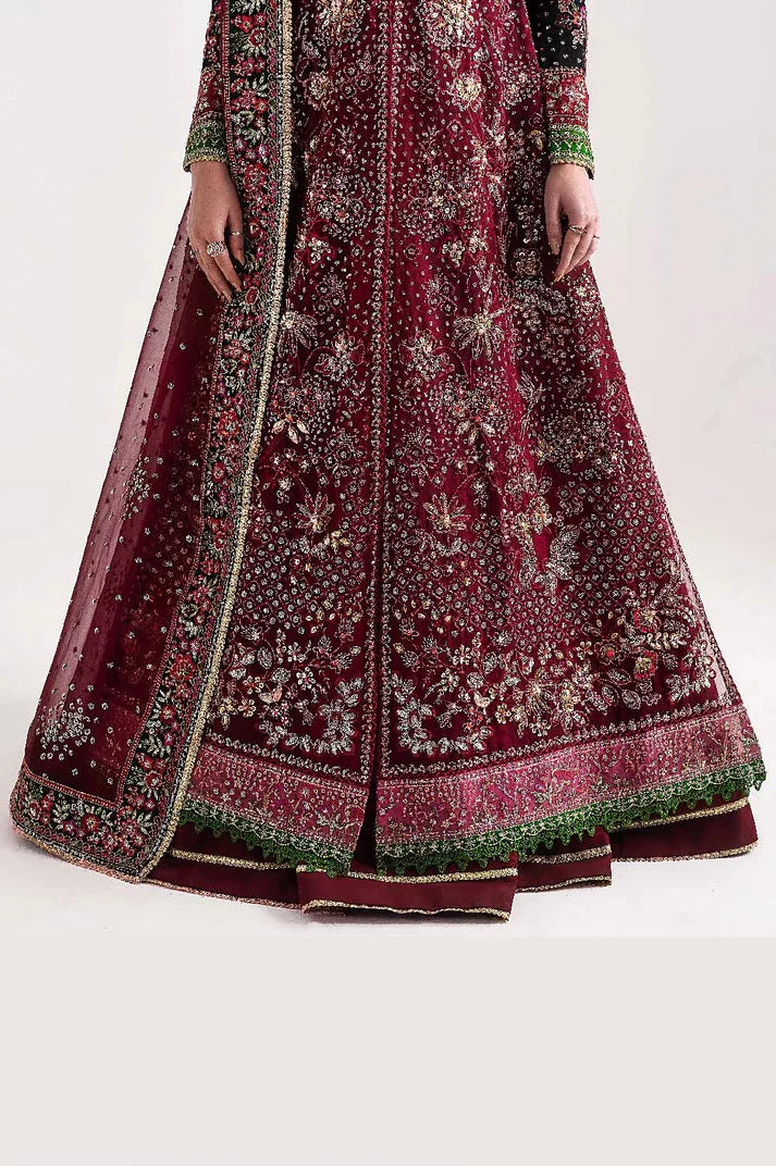03-Piece Fully Embroidered Rawsilk Bodice With Organza Dupatta - Ready To Wear