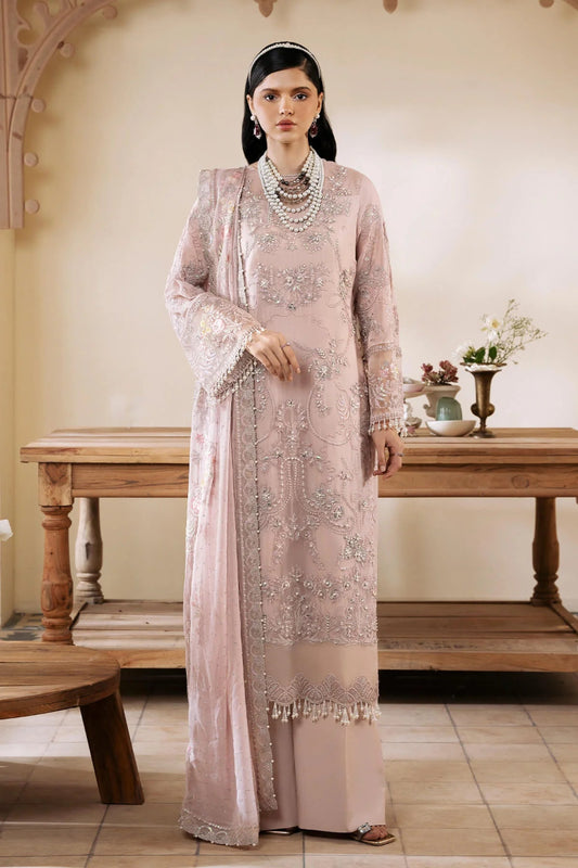 03-Piece Chiffon Suit With Embroidery - Ready To Wear
