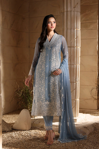 3  Piece  Stitched  Chiffon  Suit - Ready to  Wear